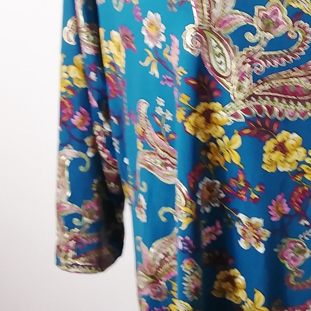 NEW Exclusive One 3/4 sleeve blouse 1X 2X 3X - Picture 8 of 8